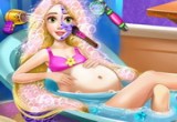 لعبة استحمام الام الحامل للبنات الصبايا